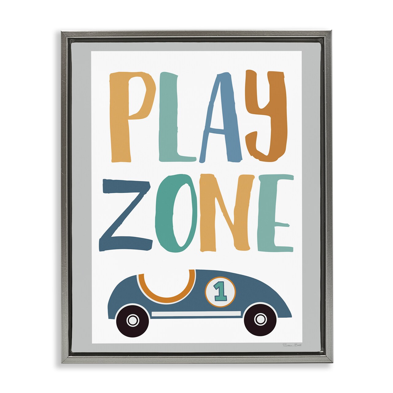 Stupell Industries Play Zone Racecar Floating Frame, design by Susan Ball